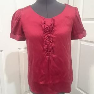 Saks Fifth Avenue Red Silk Shirt